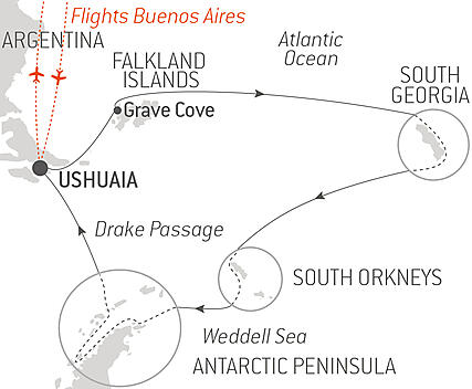 Your itinerary - The Antarctic Odyssey 