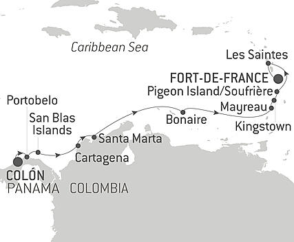 Your itinerary - Panama, Colombia & Caribbean Islands