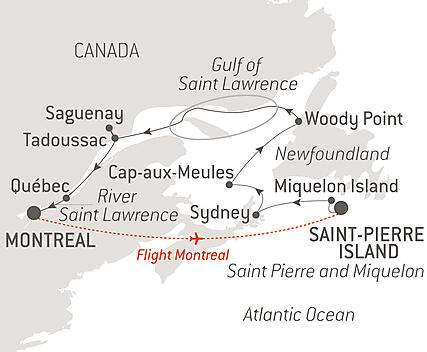 Your itinerary - Expedition along Saint Lawrence
