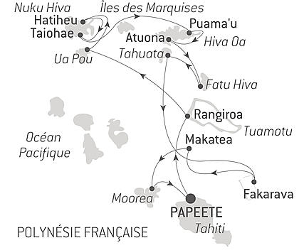 Découvrez votre itinéraire - Expédition en terres polynésiennes