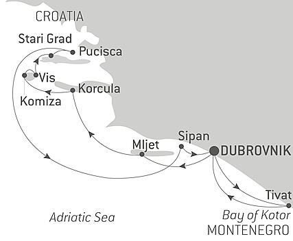 Your itinerary - Croatia, Under Sail Aboard Le Ponant
