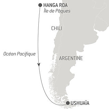 Découvrez votre itinéraire - Voyage en Mer : Hanga Roa - Ushuaia