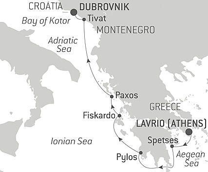 Your itinerary - Island hopping aboard Le Ponant, from Athens to Dubrovnik