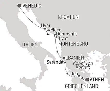Kreuzfahrt an der Dalmatinischen Küste und im Ionischen Meer Von Venedig nach Athen – mit Smithsonian Journeys