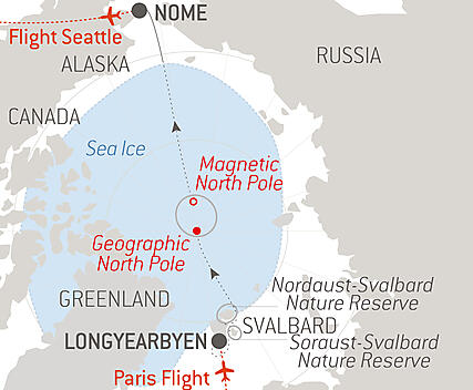 Your itinerary - Transarctic, the Quest for the Two North Poles
