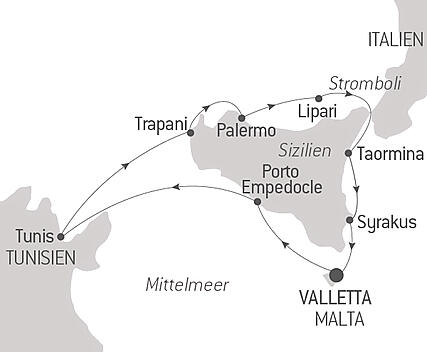 Reiseroute - Eine Umrundung Siziliens – mit Smithsonian Journeys
