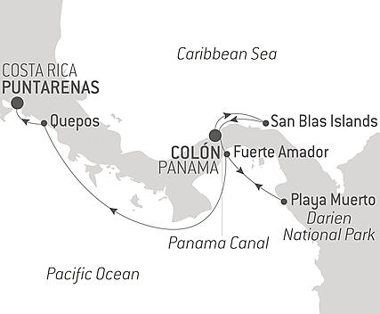 Your itinerary - Panama and Costa Rica by Sea: The Natural Wonders of Central America – with Smithsonian Journeys