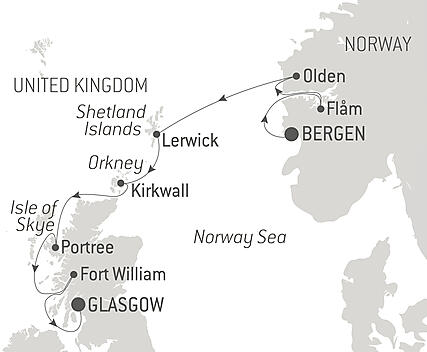 Your itinerary - Scottish Isles and Norwegian Fjords Voyage – with Smithsonian Journeys