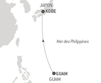 Découvrez votre itinéraire - Voyage en Mer : Guam - Kobé