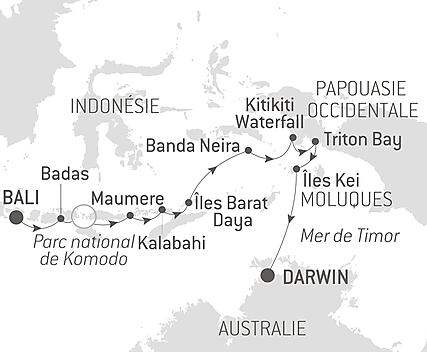 Découvrez votre itinéraire - Odyssée tropicale indonésienne