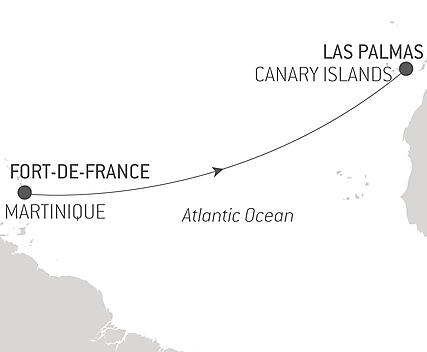 Your itinerary - Ocean Voyage : Fort de France - Las Palmas