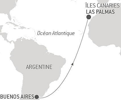 Découvrez votre itinéraire - Voyage en Mer : Buenos Aires - Las Palmas