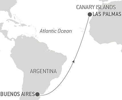 Your itinerary - Ocean Voyage: Buenos Aires - Las Palmas