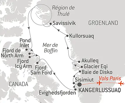 Découvrez votre itinéraire - Cap sur la région de Thulé