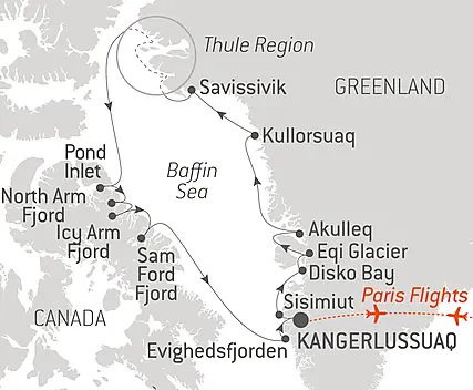 Your itinerary - Expedition to the Thule Region