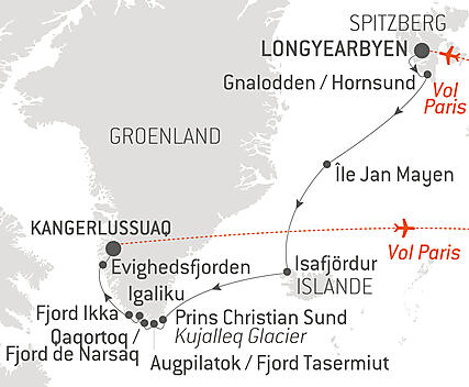 Découvrez votre itinéraire - Aventure au Groenland