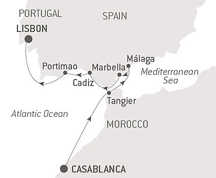 Your itinerary - Cruising from Morocco to Spain’s Andalusian Coast – with Smithsonian Journeys