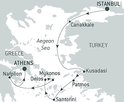 Your itinerary - Cruising the Aegean: Turkey and the Greek Isles – with Smithsonian Journeys