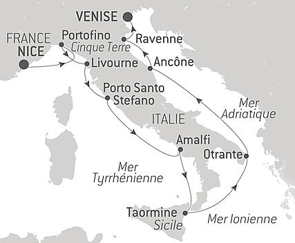 Découvrez votre itinéraire - Joyaux des côtes italiennes
