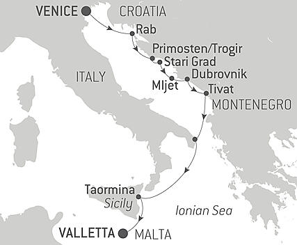 Your itinerary - From Malta to the Adriatic coast