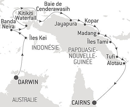 Découvrez votre itinéraire - Odyssée en Nouvelle-Guinée