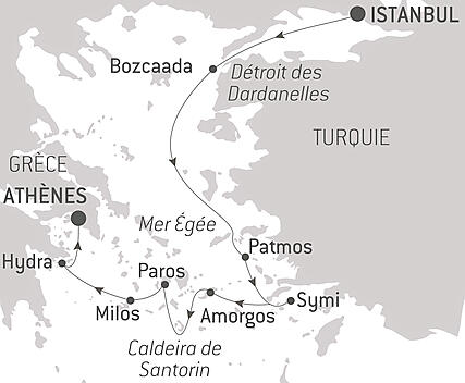 Découvrez votre itinéraire - Splendeurs antiques de mer Égée