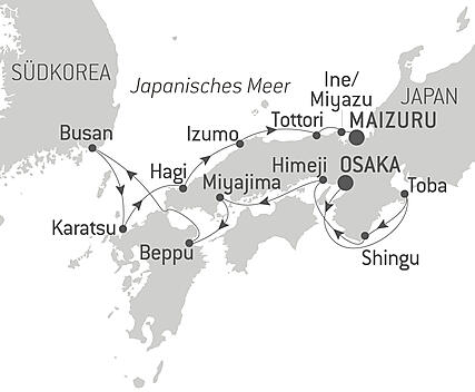 Reiseroute - Japans uralte Traditionen und legendäre Schreine