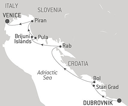Reiseroute - Städte und Pracht der Adria 