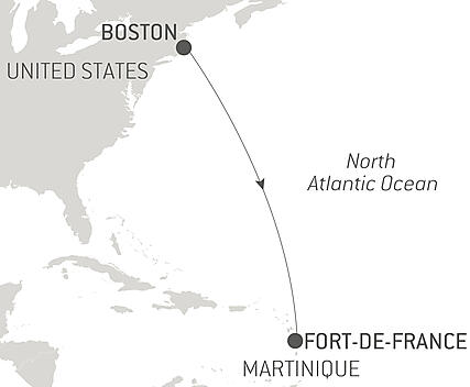 Your itinerary - Ocean Voyage: Boston - Fort-de-France