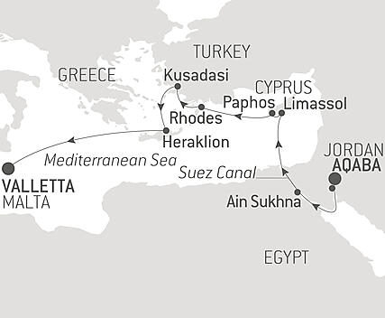 Your itinerary - Ancient Civilizations by Sea: Egypt, Cyprus, Greece, & Turkey – with Smithsonian Journeys