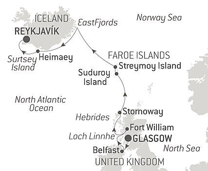 Your itinerary - Wild lands of Scotland, the Faroe Islands and Iceland