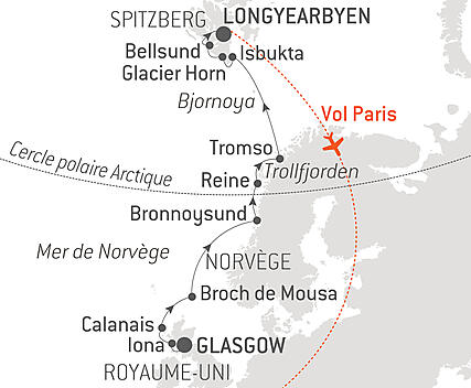 Your itinerary - From Scotland to Spitsbergen