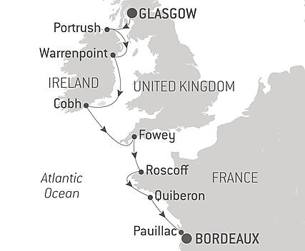 Your itinerary - From the Irish Sea to the Bay of Biscay