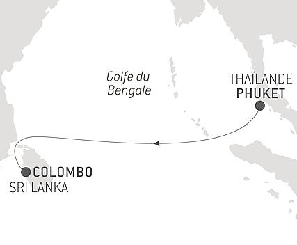 Découvrez votre itinéraire - Voyage en Mer : Phuket - Colombo