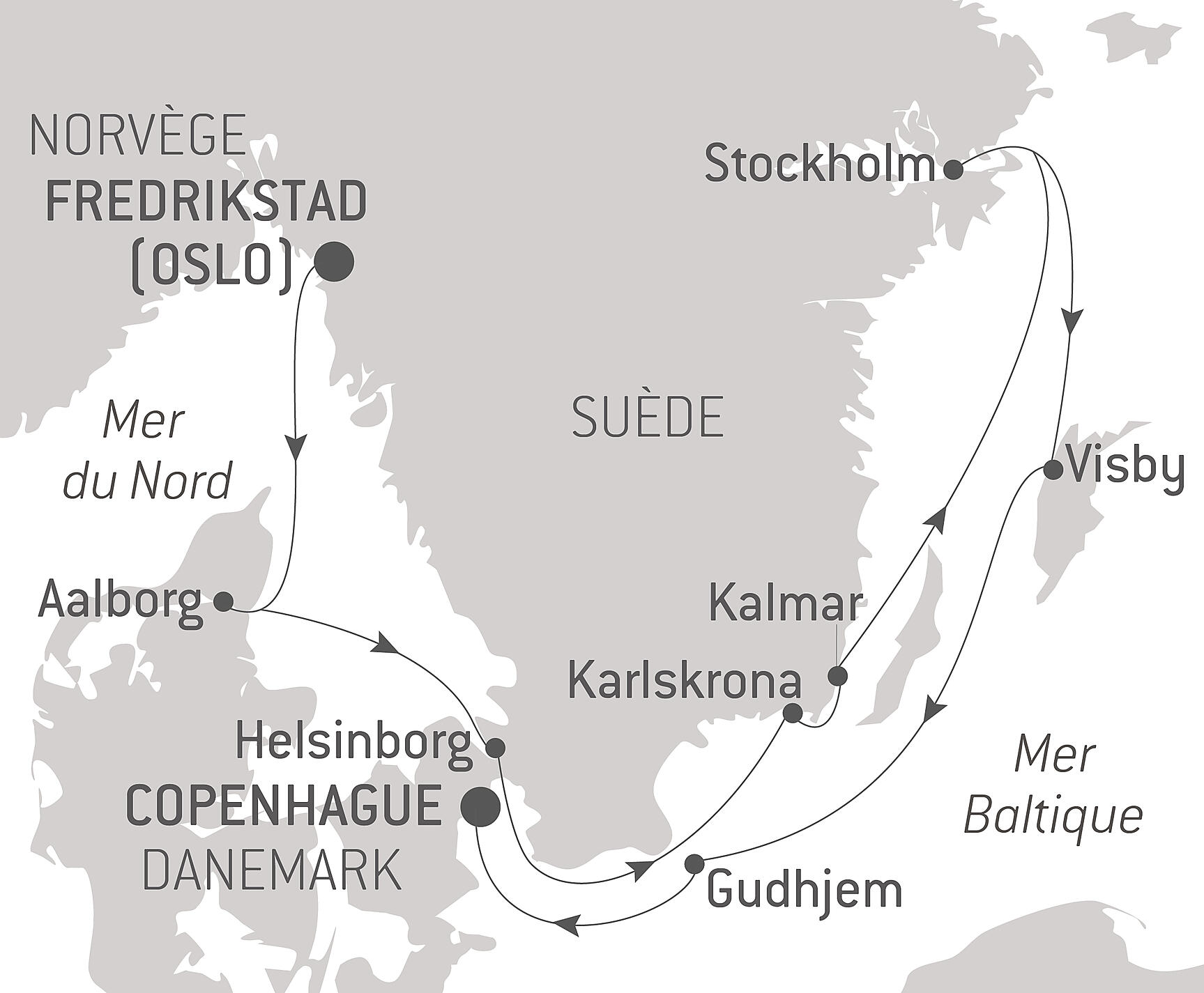 The Baltic Sea in partnership with the Paris Opera Ballet Itinerary Map
