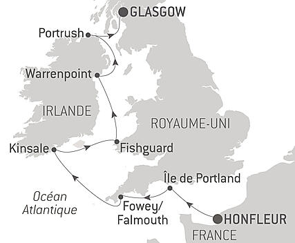 Découvrez votre itinéraire - De La Manche à la mer d’Irlande