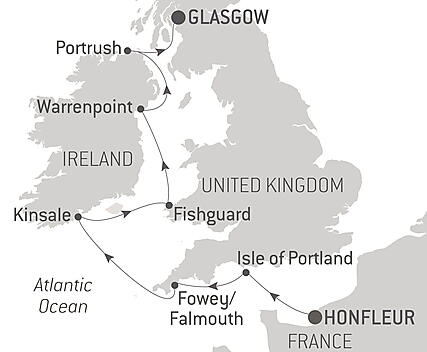 Your itinerary - From the English Channel to the Irish Sea