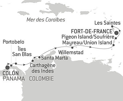 Découvrez votre itinéraire - Panama, Colombie et les îles Caraïbes