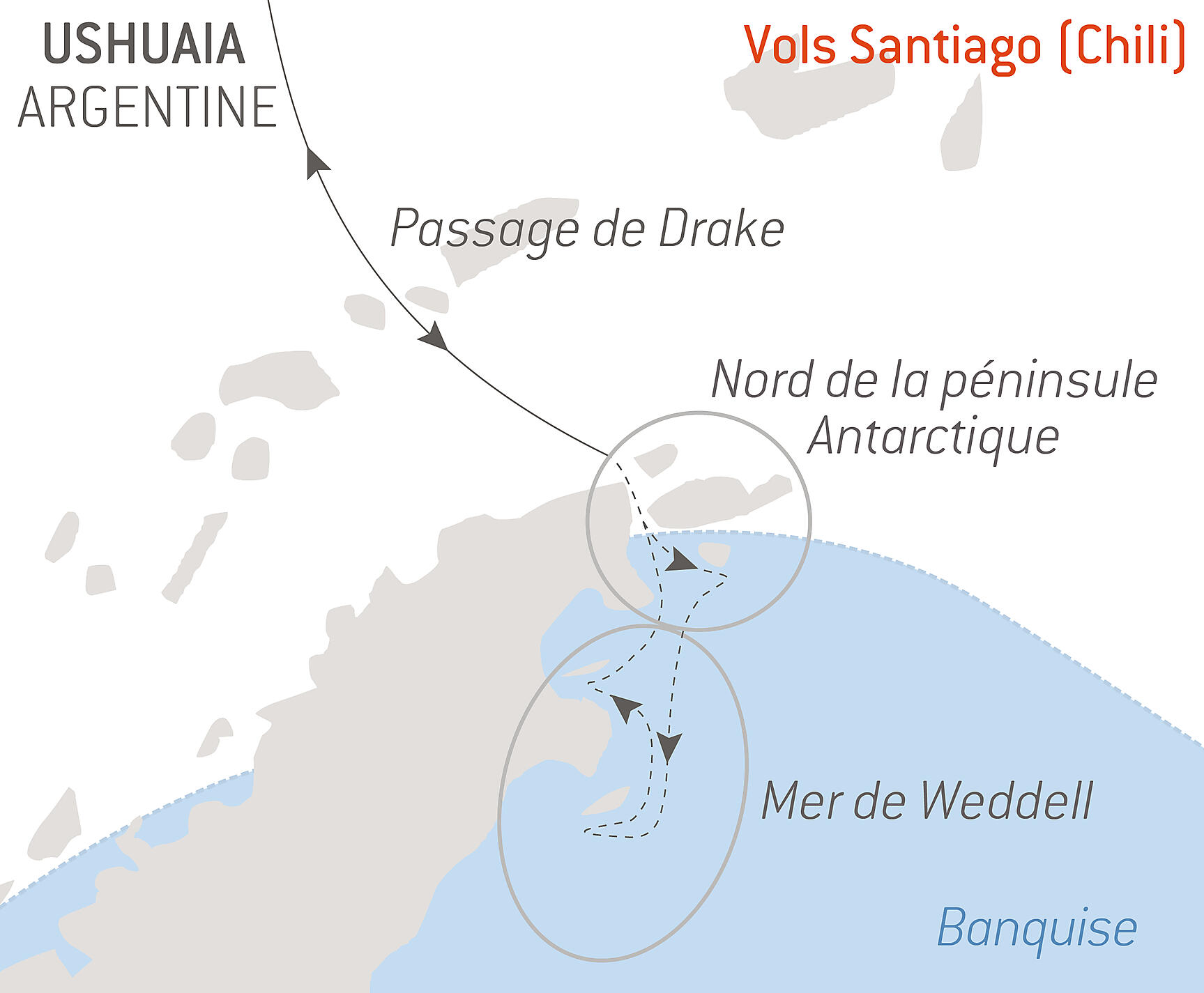 The Emperor Penguins of Weddell Sea Itinerary Map