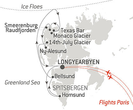 Your itinerary - Fjords and glaciers of Spitsbergen 