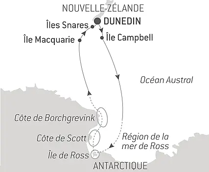Découvrez votre itinéraire - Expédition sur les traces de Scott et Shackleton