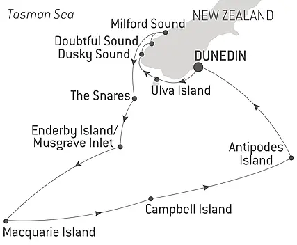 Your itinerary - Expedition to New Zealand’s Subantarctic Islands 