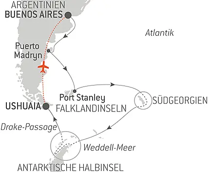 Abenteuer von der Halbinsel Valdés bis ins Südpolarmeer