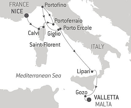 Your itinerary - Malta, Italian shores and Isle of Beauty