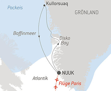 Reiseroute - Grönland und die letzten Wächter des Nordpols
