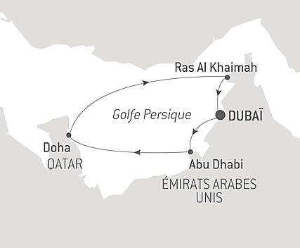 Découvrez votre itinéraire - Croisière Golf & Pro-Am dans le Golfe Persique