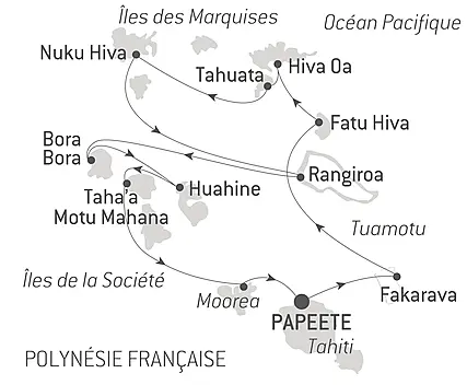 Découvrez votre itinéraire - Marquises, Tuamotu et îles de la Société
