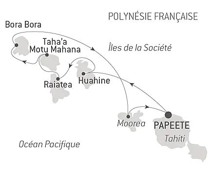 Découvrez votre itinéraire - Perles des îles de la Société