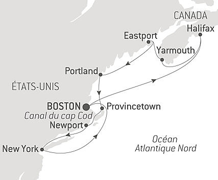 Découvrez votre itinéraire - Nouvelle-Écosse et côte est des États-Unis en musique