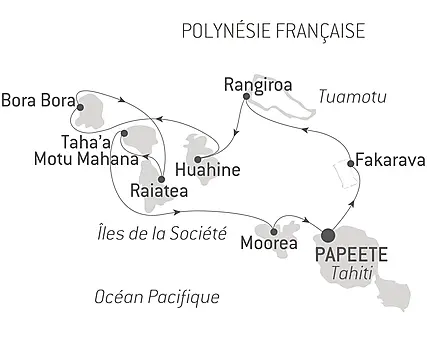 Découvrez votre itinéraire - Îles de la Société et Tuamotu